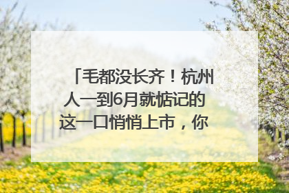 毛都没长齐！杭州人一到6月就惦记的这一口悄悄上市，你打算尝鲜吗？