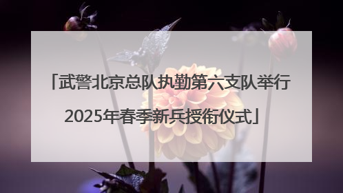 武警北京总队执勤第六支队举行2025年春季新兵授衔仪式
