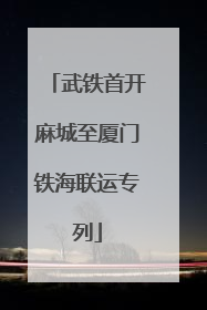 武铁首开麻城至厦门铁海联运专列