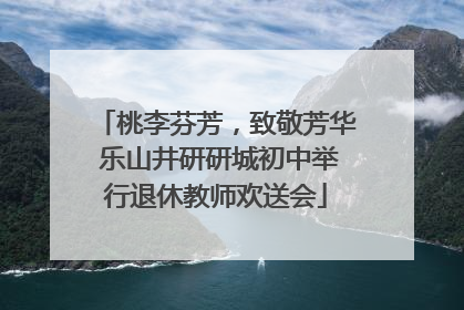桃李芬芳，致敬芳华 乐山井研研城初中举行退休教师欢送会