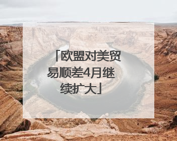 欧盟对美贸易顺差4月继续扩大