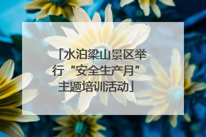 水泊梁山景区举行“安全生产月”主题培训活动