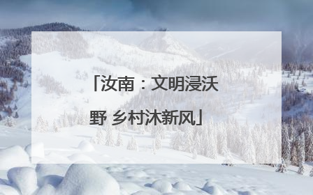 汝南：文明浸沃野 乡村沐新风