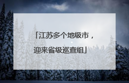 江苏多个地级市，迎来省级巡查组
