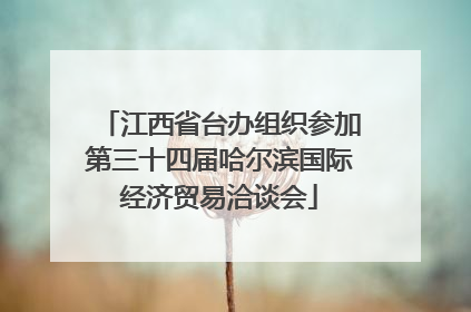 江西省台办组织参加第三十四届哈尔滨国际经济贸易洽谈会