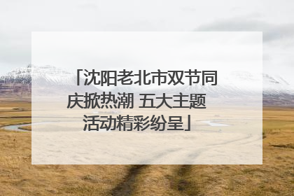 沈阳老北市双节同庆掀热潮 五大主题活动精彩纷呈