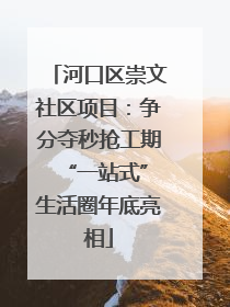 河口区崇文社区项目：争分夺秒抢工期 “一站式”生活圈年底亮相