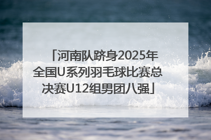 河南队跻身2025年全国U系列羽毛球比赛总决赛U12组男团八强