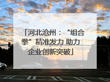 河北沧州：“组合拳”精准发力 助力企业创新突破