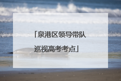 泉港区领导带队巡视高考考点
