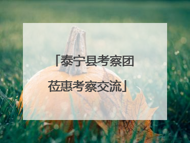 泰宁县考察团莅惠考察交流