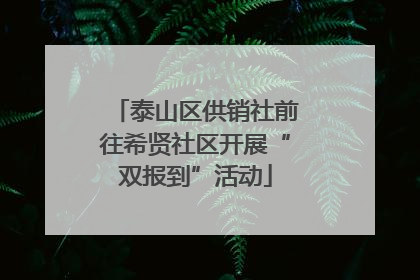 泰山区供销社前往希贤社区开展“双报到”活动