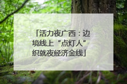 活力夜广西：边境线上“点灯人”织就夜经济金线