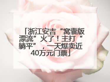 浙江安吉“窝囊版漂流”火了！主打“躺平”，一天爆卖近40万元门票