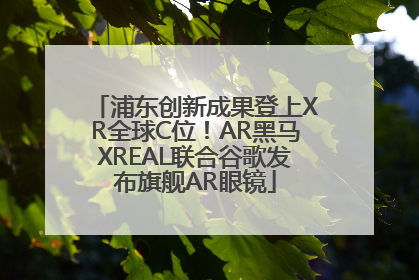 浦东创新成果登上XR全球C位！AR黑马XREAL联合谷歌发布旗舰AR眼镜
