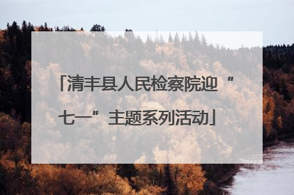 清丰县人民检察院迎“七一”主题系列活动