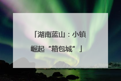 湖南蓝山：小镇崛起“箱包城”