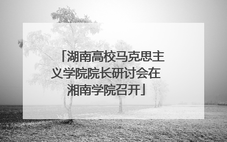湖南高校马克思主义学院院长研讨会在湘南学院召开
