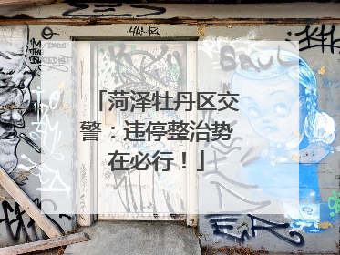菏泽牡丹区交警：违停整治势在必行！