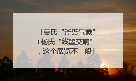 莫氏“斧劈气象”+杨氏“线墨交响”，这个展览不一般