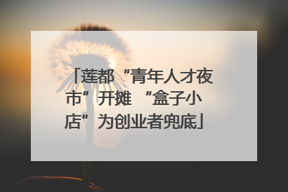 莲都“青年人才夜市”开摊 “盒子小店”为创业者兜底
