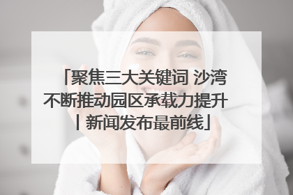 聚焦三大关键词 沙湾不断推动园区承载力提升丨新闻发布最前线
