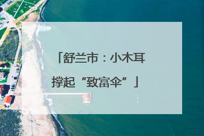 舒兰市：小木耳撑起“致富伞”