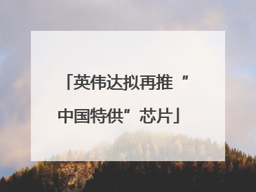 英伟达拟再推“中国特供”芯片