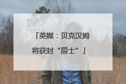 英媒：贝克汉姆将获封“爵士”