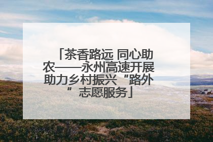 茶香路远 同心助农——永州高速开展助力乡村振兴“路外”志愿服务