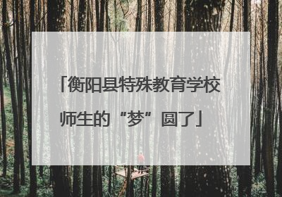 衡阳县特殊教育学校师生的“梦”圆了