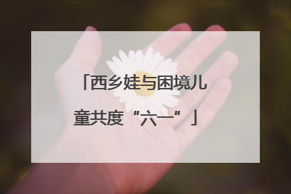 西乡娃与困境儿童共度“六一”