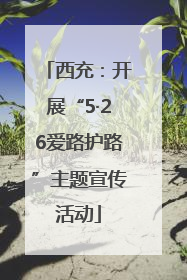 西充：开展“5·26爱路护路”主题宣传活动