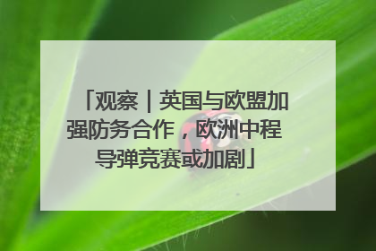 观察｜英国与欧盟加强防务合作，欧洲中程导弹竞赛或加剧