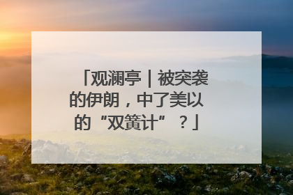 观澜亭｜被突袭的伊朗，中了美以的“双簧计”？