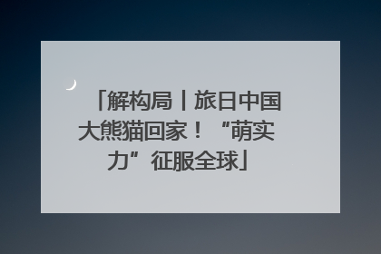 解构局丨旅日中国大熊猫回家！“萌实力”征服全球