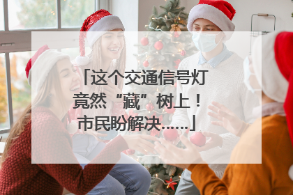 这个交通信号灯竟然“藏”树上！市民盼解决……