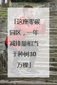 这座零碳园区，一年减排量相当于种树30万棵