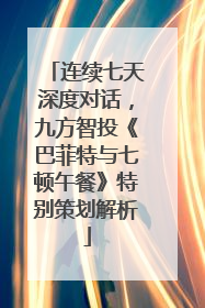 连续七天深度对话，九方智投《巴菲特与七顿午餐》特别策划解析