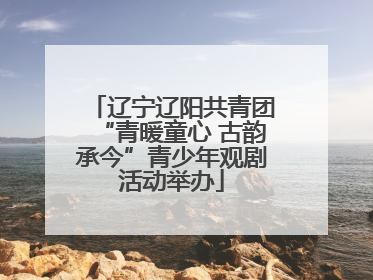辽宁辽阳共青团“青暖童心 古韵承今”青少年观剧活动举办