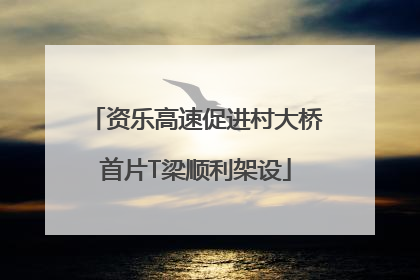 资乐高速促进村大桥首片T梁顺利架设