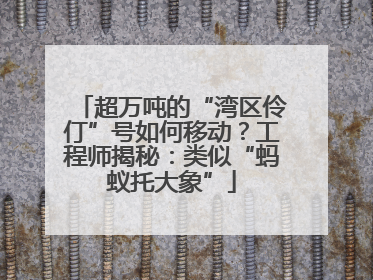 超万吨的“湾区伶仃”号如何移动？工程师揭秘：类似“蚂蚁托大象”