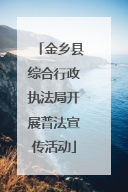 金乡县综合行政执法局开展普法宣传活动
