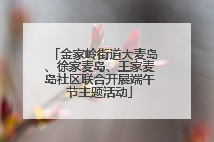 金家岭街道大麦岛、徐家麦岛、王家麦岛社区联合开展端午节主题活动