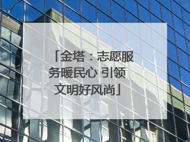 金塔：志愿服务暖民心 引领文明好风尚