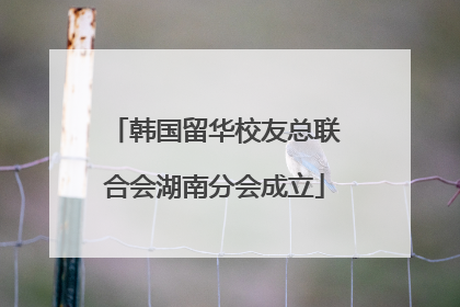 韩国留华校友总联合会湖南分会成立