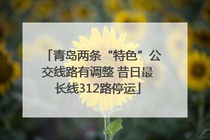 青岛两条“特色”公交线路有调整 昔日最长线312路停运