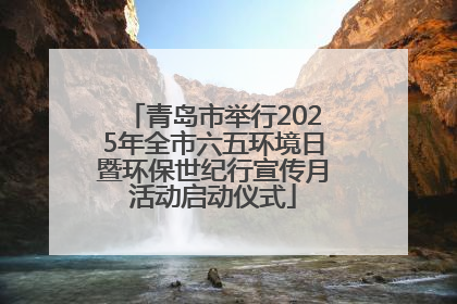 青岛市举行2025年全市六五环境日暨环保世纪行宣传月活动启动仪式