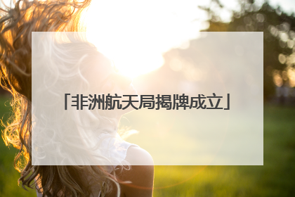 非洲航天局揭牌成立