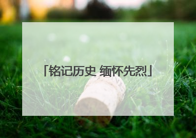 铭记历史 缅怀先烈